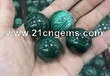 CDN21 25mm round natural malachite gemstone decorations