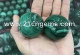 CDN23 40mm round natural malachite gemstone decorations