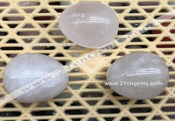 CDN306 30*40mm egg-shaped rose quartz decorations wholesale