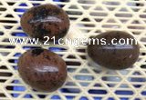 CDN310 30*40mm egg-shaped mahogany obsidian decorations wholesale