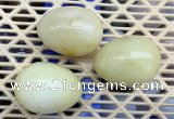 CDN313 30*40mm egg-shaped yellow jade decorations wholesale