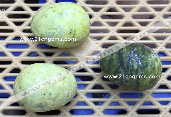 CDN314 30*40mm egg-shaped yellow green pine turquoise decorations