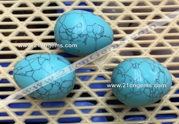 CDN315 30*40mm egg-shaped imitation turquoise decorations wholesale