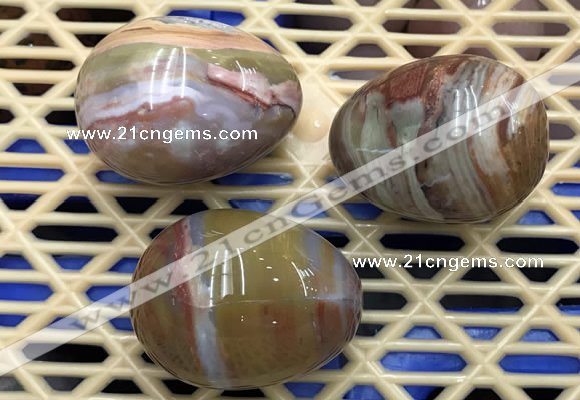 CDN317 30*40mm egg-shaped ocean agate decorations wholesale