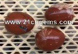 CDN319 30*40mm egg-shaped red jasper decorations wholesale