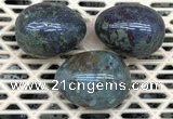 CDN323 30*40mm egg-shaped blood jasper decorations wholesale