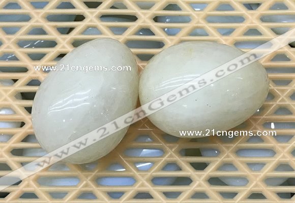 CDN335 35*50mm egg-shaped yellow jade decorations wholesale