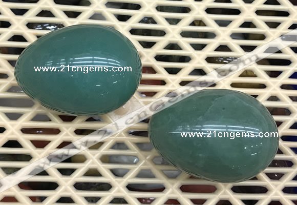 CDN337 35*50mm egg-shaped green aventurine decorations wholesale