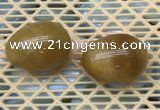 CDN338 35*50mm egg-shaped yellow jade decorations wholesale