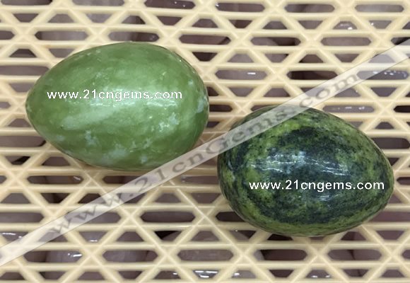 CDN340 35*50mm egg-shaped yellow green pine turquoise decorations