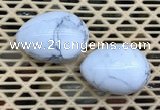 CDN341 35*50mm egg-shaped white howlite decorations wholesale