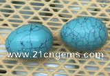 CDN342 35*50mm egg-shaped imitation turquoise decorations wholesale