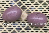 CDN344 35*50mm egg-shaped pink wooden fossil jasper decorations