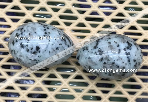 CDN349 35*50mm egg-shaped sesame jasper decorations wholesale