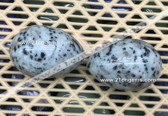 CDN349 35*50mm egg-shaped sesame jasper decorations wholesale