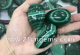 CDN37 25*40mm - 30*45mm egg-shaped natural malachite decorations