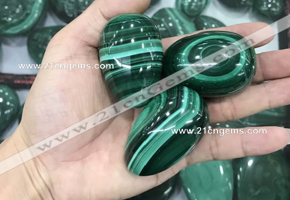 CDN37 25*40mm - 30*45mm egg-shaped natural malachite decorations