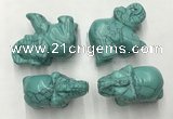 CDN383 20*40*30mm elephant imitation turquoise decorations wholesale