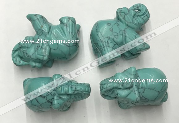 CDN383 20*40*30mm elephant imitation turquoise decorations wholesale