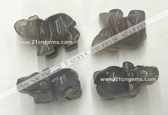 CDN386 20*40*30mm elephant grey agate decorations wholesale