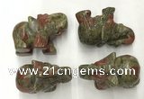 CDN389 20*40*30mm elephant unakite decorations wholesale