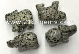 CDN391 20*40*30mm elephant dalmatian jasper decorations wholesale