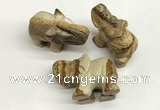 CDN407 25*50*35mm elephant picture jasper decorations wholesale