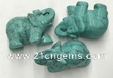 CDN417 25*50*35mm elephant imitation turquoise decorations wholesale