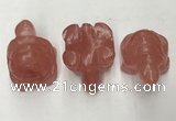 CDN433 28*45*22mm turtle cherry quartz decorations wholesale