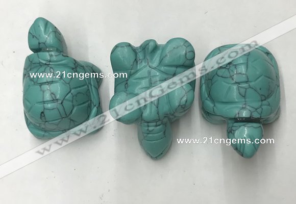 CDN435 28*45*22mm turtle imitation turquoise decorations wholesale