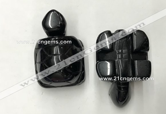 CDN465 38*55*28mm turtle black agate decorations wholesale