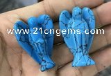 CDN479 30*40mm angel imitation turquoise decorations wholesale