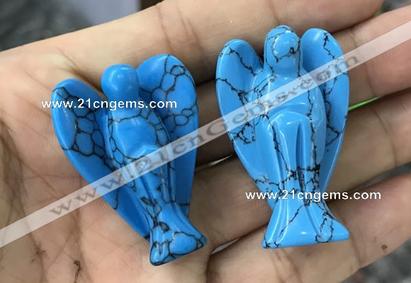 CDN479 30*40mm angel imitation turquoise decorations wholesale