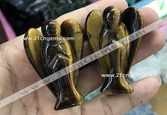 CDN504 35*50mm angel yellow tiger eye decorations wholesale