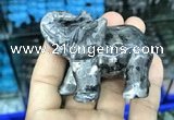 CDN518 33*65*45mm elephant black labradorite decorations wholesale