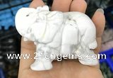 CDN532 35*80*55mm elephant white howlite decorations wholesale