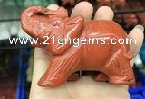 CDN538 35*80*55mm elephant red jasper decorations wholesale