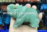 CDN539 35*80*55mm elephant green aventurine decorations wholesale