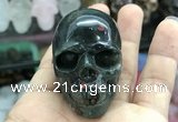 CDN557 35*50*40mm skull blood jasper decorations wholesale