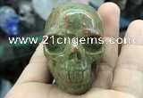 CDN561 35*50*40mm skull unakite decorations wholesale