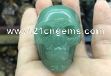 CDN563 35*50*40mm skull green aventurine decorations wholesale