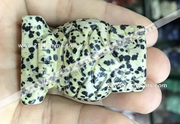 CDN575 35*50mm owl dalmatian jasper decorations wholesale