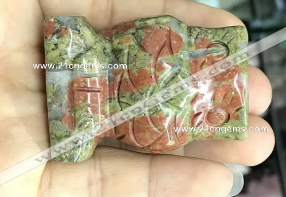 CDN578 35*50mm owl unakite decorations wholesale