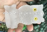 CDN585 50*80mm owl white crystal decorations wholesale