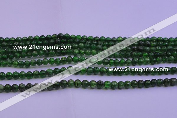 CDP02 15.5 inches 4mm round A- grade diopside gemstone beads