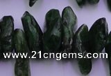 CDP73 15.5 inches 8*22mm - 12*28mm diopside chips gemstone beads