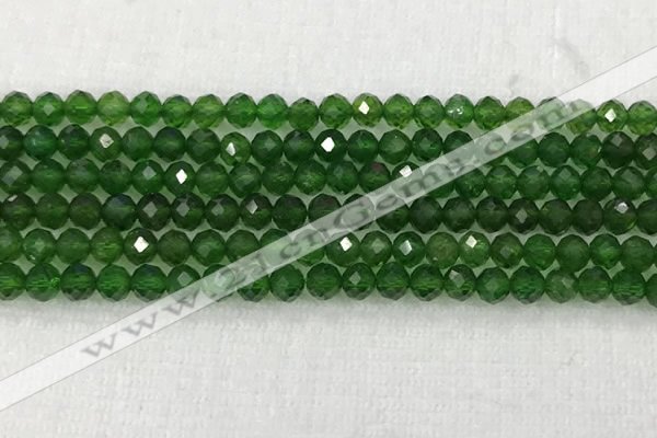 CDP78 15.5 inches 6mm faceted round diopside gemstone beads