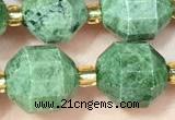 CDP80 15 inches 9*10mm faceted diopside beads