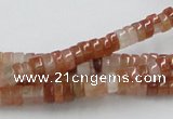 CDQ03 15.5 inches 3*6mm rondelle natural red quartz beads wholesale