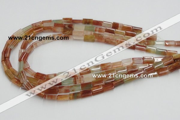 CDQ09 15.5 inches 8*12mm rectangle natural red quartz beads wholesale